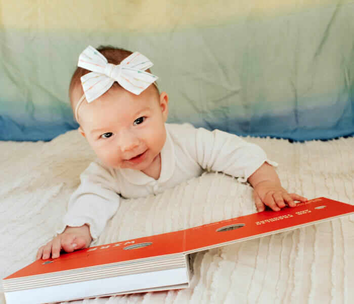 Baby girl with Computer Engineering for Babies Book